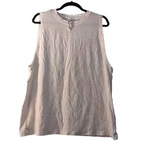 Lululemon Tank Top Size 8 Cream Pink Tie Dye‎ Sleeveless Athletic Gym (M559))